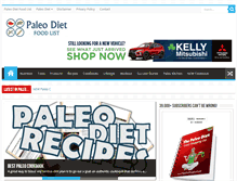 Tablet Screenshot of paleodietfoodlist.net